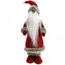 Artículo Decoración Papá Noel de pie Figura decorativa Papá Noel Rojo H41cm