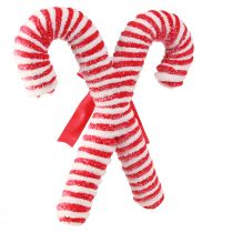 Artículo Bastones de caramelo decorativos para colgar adornos para árboles de Navidad rojo y blanco 28cm
