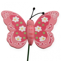 Artículo Mariposa en palo 8cm 18uds