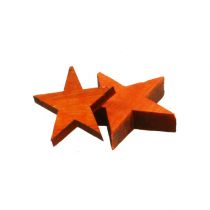Las estrellas de madera mezclan naranja para esparcir 3-5cm 72pcs