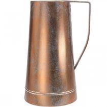 Artículo Jarrón decorativo vintage con aspecto de cobre, jarra decorativa rústica para flores secas y plantas artificiales, alto 36 cm, ancho 21 cm.