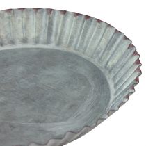 Artículo Molde decorativo para hornear de placas de metal gris zinc Ø14,5cm 6 piezas