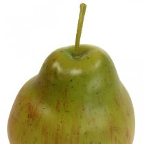 Deco pera verde rojo, deco fruta, muñeco de comida 11cm