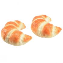 Artículo Chupete de comida artificial croissant decorativo 10cm 2uds