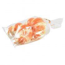 Artículo Croissants decorativos engañosamente realistas, productos horneados artificiales de 10 cm, juego de 2 decoraciones de alimentos para escaparates y salas de exposición.
