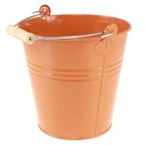 Artículo Macetero decorativo de metal marrón naranja Ø22cm H21,5cm 6L