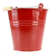 Artículo Jardinera decorativa de metal cubo rojo Ø22cm H21,5cm 6L