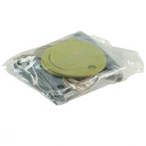 Artículo Guirnalda decorativa de cadena de banderines de cumpleaños de fieltro gris verde 300cm