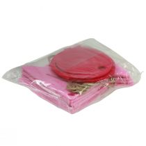 Artículo Guirnalda decorativa de cadena de banderines de cumpleaños de fieltro rosa 300cm