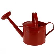 Artículo Regadera decorativa jarra de metal roja para plantar Al. 26 cm 5 L