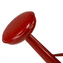 Artículo Regadera decorativa de metal rojo, jardinera vintage de 5 l, regadera rústica para interior, 26 cm de alto.