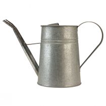 Artículo Regadera decorativa galvanizada, de metal, gris, aspecto vintage, 1,7 l, 23 cm de alto, para decoraciones florales y jardineras con estilo.