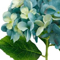 Hortensia decorativa azul flor artificial Flor de jardín artificial H35cm