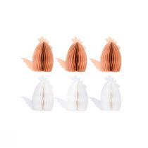 Artículo Papel decorativo gallina alveolar blanco naranja 5,5×3,5×6cm 6uds
