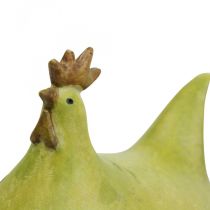 Deco Pollo Colorido Decoraciones de Pascua Verde/Amarillo/Naranja 13cm 3pcs