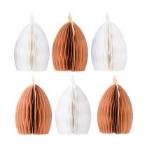 Artículo Papel decorativo pollo gallo panal blanco naranja 7,5×4,5×8cm 6uds