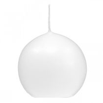 Velas decorativas blancas Velas de bola Velas de adviento Ø60mm 16 piezas