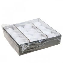 Artículo Velas de bola blancas, decoración de mesa de alta calidad, iluminación ambiental para bodas, Adviento, Ø60 mm, juego de 16