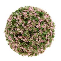 Artículo Bola decorativa bola de flores artificiales rosa verde Ø18cm 1ud