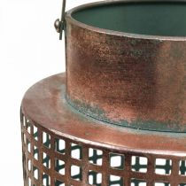 Farol Decorativo Farol Metal con Asa Rosa Ø18cm H29cm
