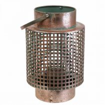 Artículo Farol decorativo farol de metal con mango rosa Ø18cm H29cm