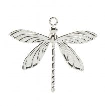 Artículo Libélulas decorativas para colgar decoración de verano plata 5×4cm 36 piezas