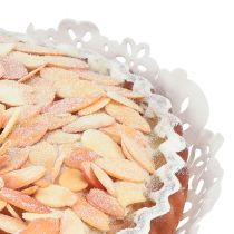 Artículo Pastel de almendras decorativo para escaparates y panaderías, engañosamente realista, pastel falso, 19 cm