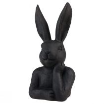 Artículo Conejo de Pascua decorativo busto de conejo negro decoración de Pascua 22,5 cm