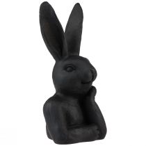 Artículo Conejo de Pascua decorativo busto de conejo negro decoración de Pascua 22,5 cm