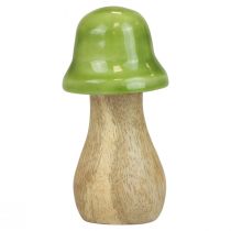 Artículo Setas decorativas madera Setas de madera verde claro brillante Al.6/8/10cm juego de 3