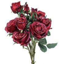 Artículo Deco rosas rojas rosas artificiales flores de seda 50cm 3pcs