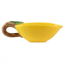 Artículo Cuenco decorativo para limón cuenco de cerámica para limón amarillo 17×8cm