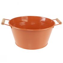 Artículo Cuenco decorativo con asas metal marrón naranja Ø29cm H14,5cm