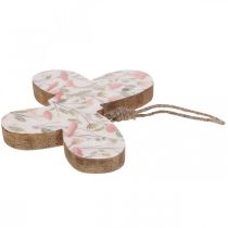 Artículo Deco patrón colgante deco de madera mariposa 15x12x2cm