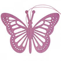 Artículo Deco mariposas percha decorativa violeta/rosa/rosa 12cm 12uds