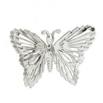 Artículo Mariposas decorativas decoración colgante de metal plata 5cm 30ud