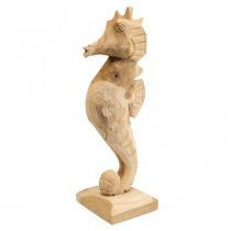 Artículo Caballito de mar decorativo de madera grande, decoración marítima Al. 38 cm