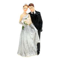Deco novios de plata 10cm