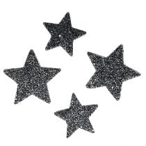 Estrellas decorativas para esparcir 4-5cm negro 40pcs