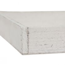 Artículo Bandeja decorativa bandeja cuadrada de madera blanca 20×20×3,5cm