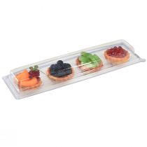 Artículo Mini tartas decorativas con fruta, 6cm, réplicas de tartas artificiales para escaparates y expositores, juego de 4
