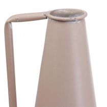Jarrón decorativo metal jarro decorativo rosa cónico 15x14,5x38cm