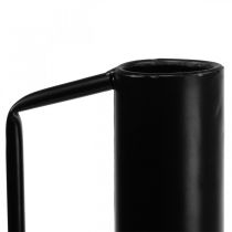 Florero decorativo jarra decorativa de metal negro 19.5cm H38.5cm