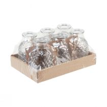 Artículo Jarrones decorativos mini vidrio transparente retro diamante Ø5,5cm H9cm 6 piezas