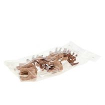 Artículo Deco ciervo mini marrón flocado 11cm 6uds