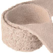 Artículo Cinta decorativa rosa viejo, ancha, para regalo, aspecto lana, 40 mm, 8 m