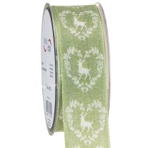 Artículo Cinta decorativa ciervo verde 40mm 20m