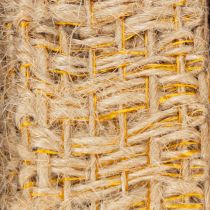 Artículo Cinta decorativa de yute, amarilla, natural, 25 mm; cinta decorativa rústica de yute, 10 m