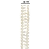 Artículo Cinta decorativa de yute, cinta de regalo natural, color blanco crema, 15 mm x 15 m