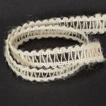 Artículo Cinta decorativa de yute, cinta de regalo natural, color blanco crema, 15 mm x 15 m